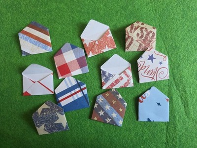 Assorted tiny design paper envelopes 10pcs from Fourth Of July Colors & designs