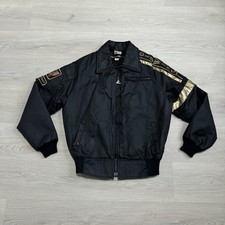 Vtg 70s Honda Jacket Black Hondaline Aspencade Goldwing Early Warning With Liner