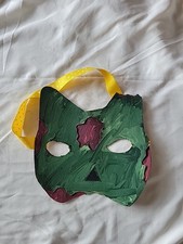 Zombie Cat Mask for Masquerade, Carnival, Mardi Gras, Venetian Ball