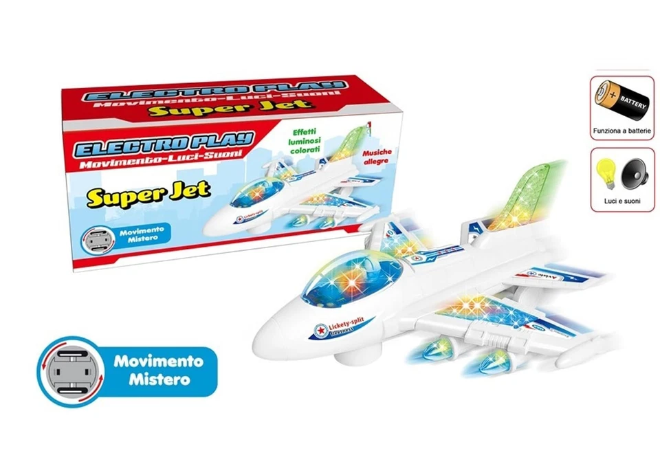 Avion jouet avec lumières sons et mouvement mystère bump & Go avion super jet... Foto 2 de 4