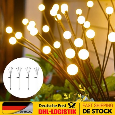 4x  LED Solarlampe Solarkugel Firefly Kugelleuchte Gartenleuchte Solar Erdspieß