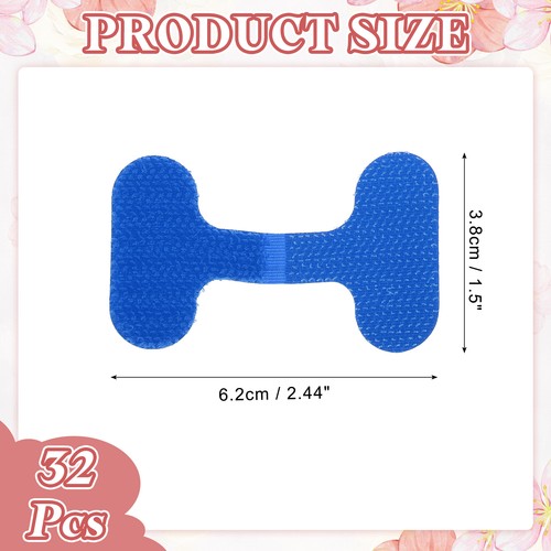 2.4 x 1.5 Inch Cable Labels, 32 Pcs Electronic Cable Identification Tags, Blue - Afbeelding 2 van 7