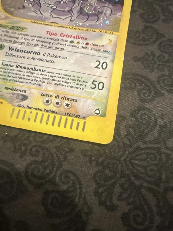 Nidoking - 150/147 - Pokemon Aquapolis Holo Crystal Card ITALIAN - Image 3 of 4