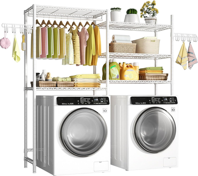 #ad U5 over the Washer and Dryer Storage Shelf Laundry Room Space Saver Bathroom St $226.99