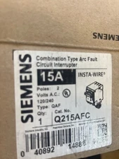 Siemens Q215AFC Circuit Breaker - Black