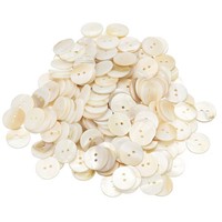 200 StüCk NatüRliche MuschelknöPfe 2 LöCher 18Mm Perlmutt KnöPfe Weiß