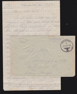 21. Panzer Division Raum Rennes Bretagne. FP. Brief Inhalt 17. September 1943