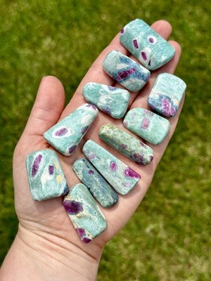 Ruby in Fuchsite Tumbled Stone - Natural Polished Ruby Fuchsite Crystal