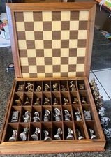 Vanmark Red Hats Of Courage Fireman Chess Set Complete ~ Firefighters Dogs READ