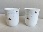 EUC Set of 2 PORSGRUND Norway Fine Bone China Cups Mugs Scandinavian 3.5” Birds — photo 3