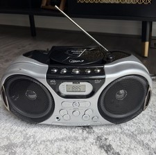RCA RCD159B Portable CD Player Boombox MP3 AM/FM Radio Twin Bass - Tested