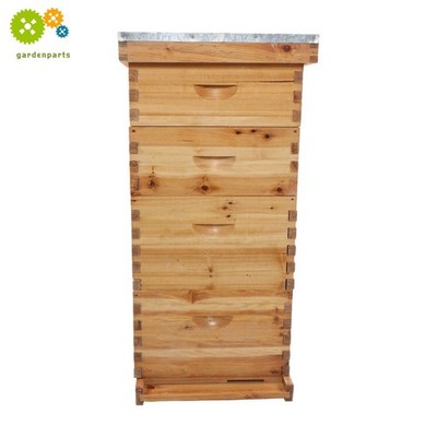 4 Layer Complete Beehive Box Includes 2 Deep Boxes & 2 Medium Boxes 8 Frame