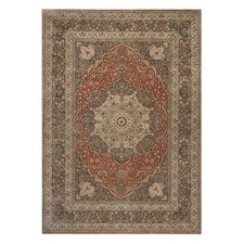 Hand Knotted Rug 10'x14' Red Tebraz Re-Creation Medallion Design All Wool R92459