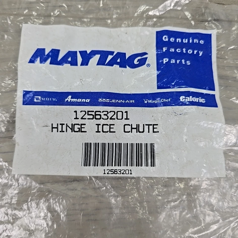Maytag Genuino OEM Bisagra de Repuesto Canal de Hielo 12563201 - Nuevo de Lote Antiguo Foto 2 de 4