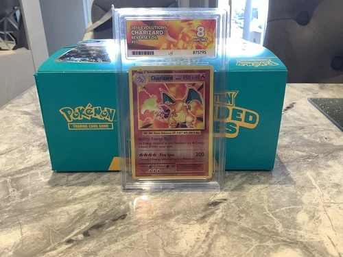 Pokemon Charizard  ( REVERSE HOLO ) 11/108  XY Evolutions 2016 Ace 8 fresh nm