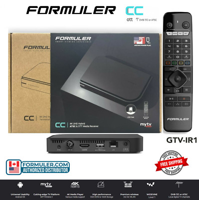 (OPEN BOX) Formuler CC Android-based OTT 4K Streamer - Bonus Indoor Antenna 