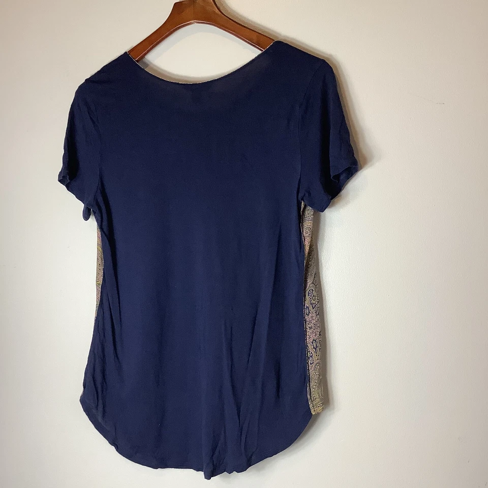 Blusa de seda Tommy Bahama para mujer S/P cachemira mixta Top camisa popover Foto 4 de 4