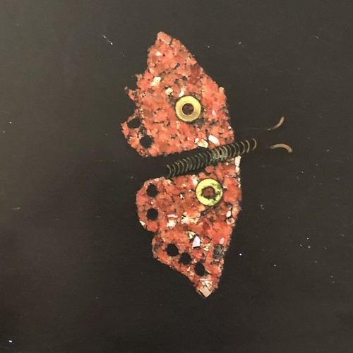 BAKELITE SERVING TRAY - MOTHER OF PEARL Cottage Core Granny Vintage Butterfly - Picture 6 of 15