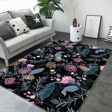 3D Dark Leaves Petals NAO871 Game Rug Mat Elegant Photo Carpet Mat Fay