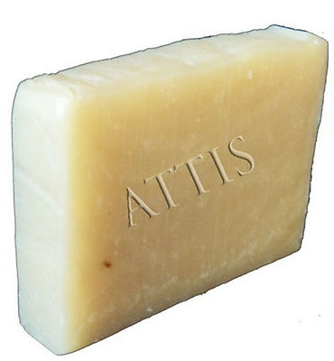 ATTIS Kamille & Olivenöl handgemachte Naturseife (1 Stück) | Vegan | Aloe Vera Gel