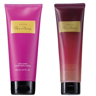 Avon Far Away Body Lotion and Body Scrub