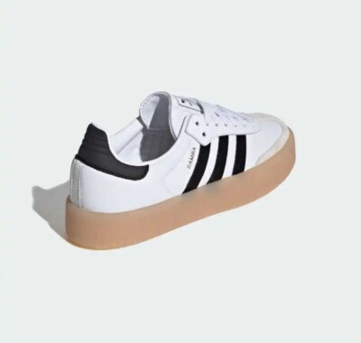 Size 10 - adidas Sambae White Black Gum W for sale online | eBay