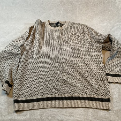 J. Crew 100% Merino Wool Beige And Pullover Sweater - Men's Size Extra Large XL - Picture 2 of 6