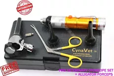 HARTMAN ALLIGATOR FORCEPS + VETERINARY OTOSCOPE SET MINI OTOSCOPE PREMIUM GRADE