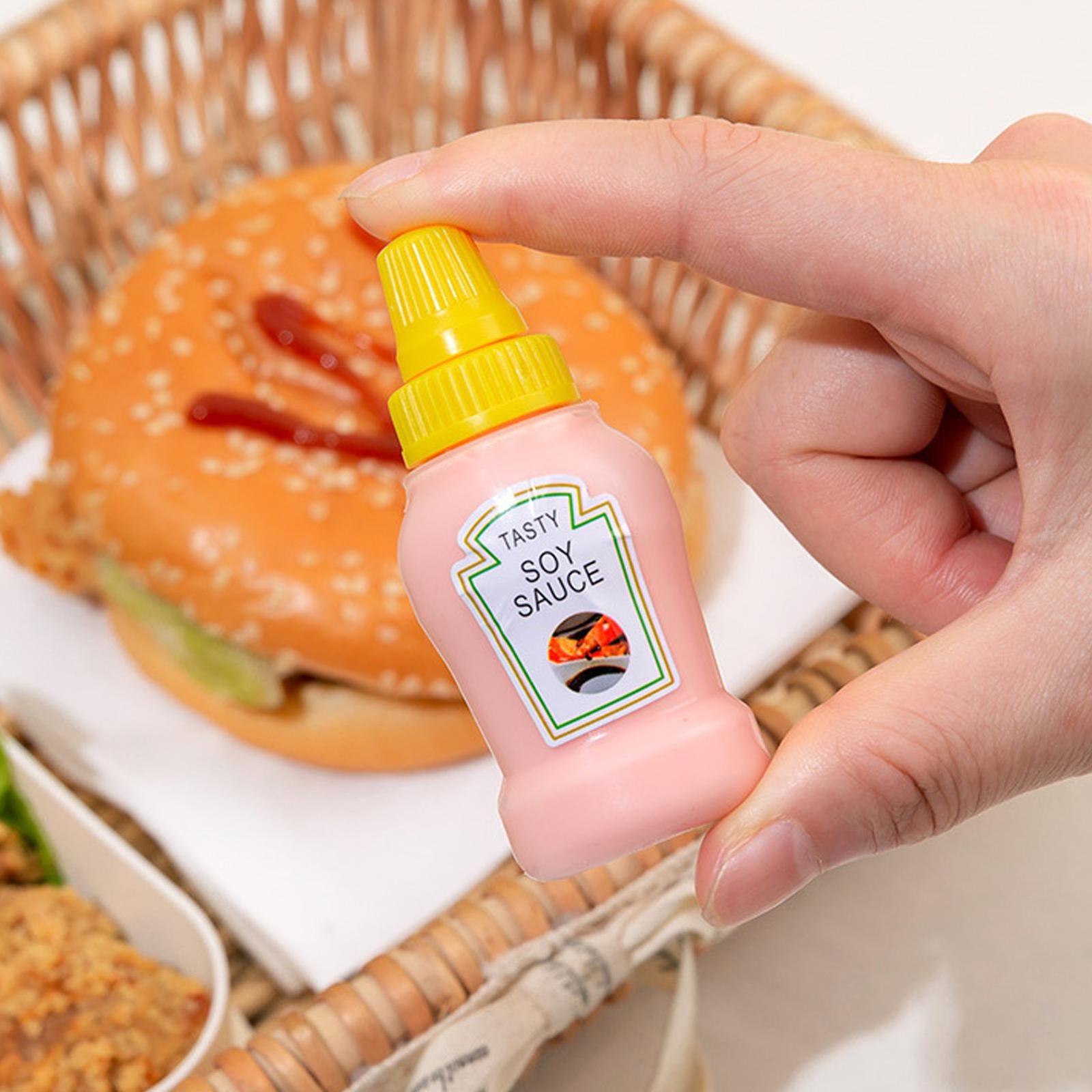 2/3pcs Mini Sauce Squeeze Bottle Ketchup Mustard Container Leakproof