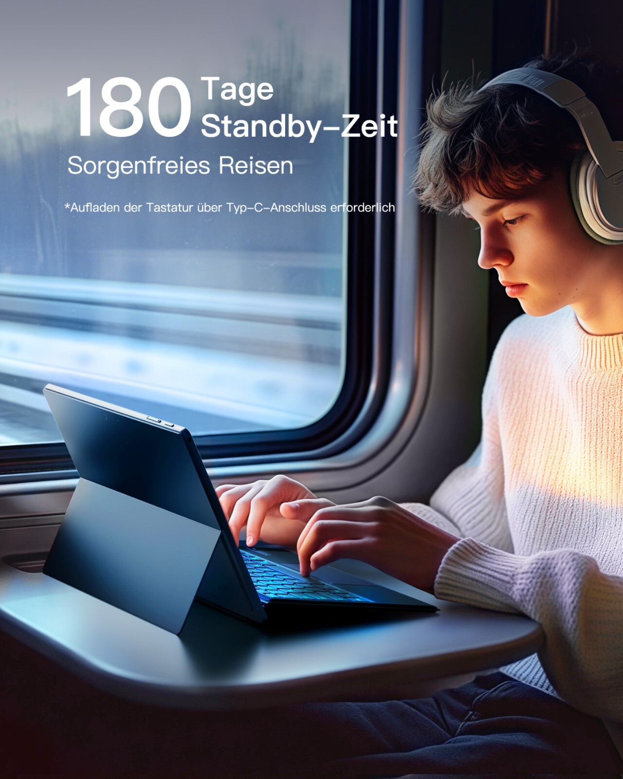 Inateck Surface Pro 77654 Tastatur Type Cover Bluetooth 5.3 Trackpad
