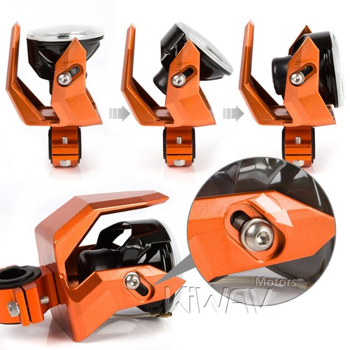 3" round fog light halogen H3 12V 55W ECE orange shield xPAIR fits street bike - Picture 5 of 8