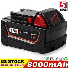 For Milwaukee M18 Lithium XC 8.0 AH Extended Capacity Battery 48-11-1880 M18B9
