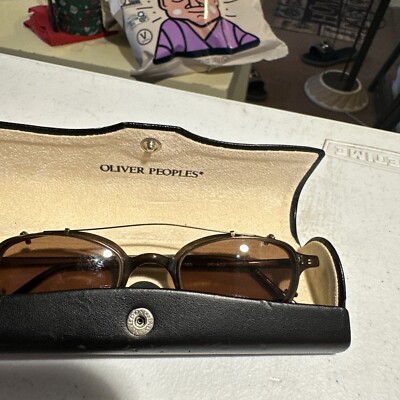 Very Rare Authentic Oliver Peoples OP-603 OT 46mm Olive Tortoise 
