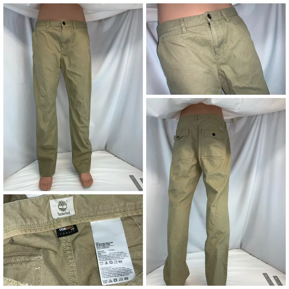 Timberland Cordura Pants 36x31 Tan Cotton Nylon Flat Fr NWOT YGI RE2401