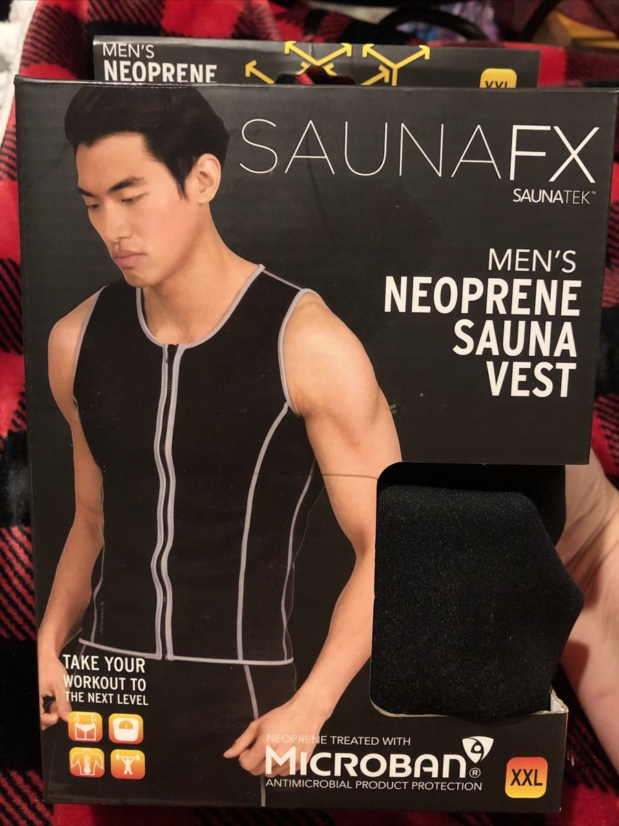Gilet De Sauna Néoprène SaunaFX Homme - Noir, XXL, Neuf Avec étiquettes