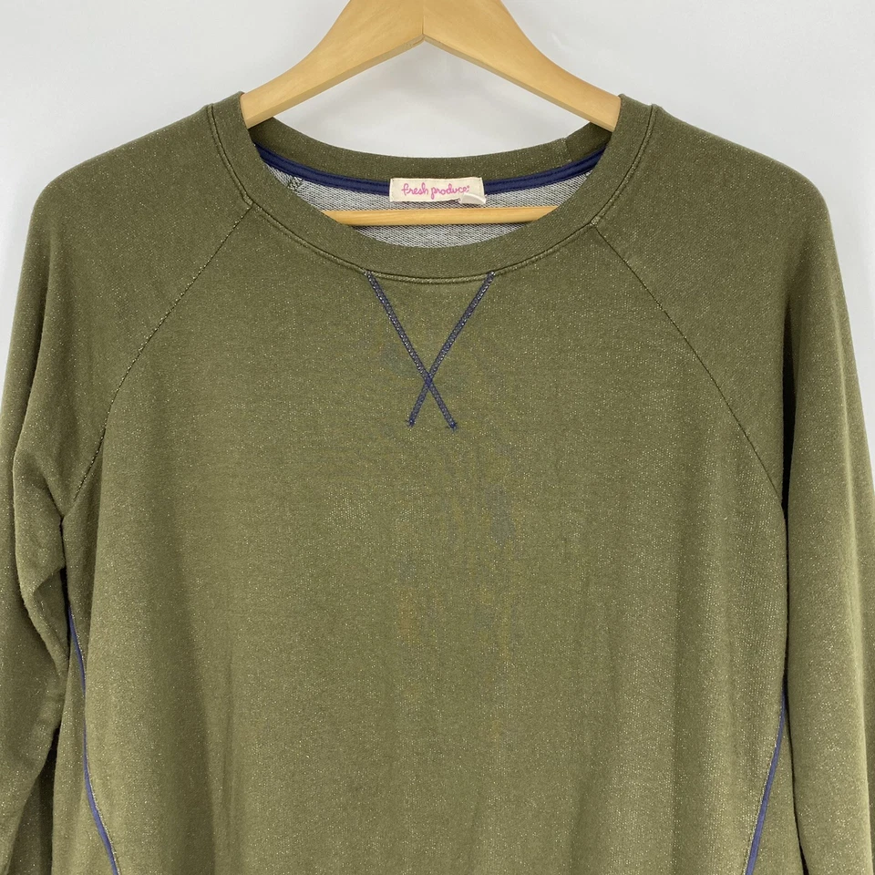 Sudadera Fresh Produce Talla Grande Verde Sullivan Pullover Tejido Elástico Top Foto 2 de 4