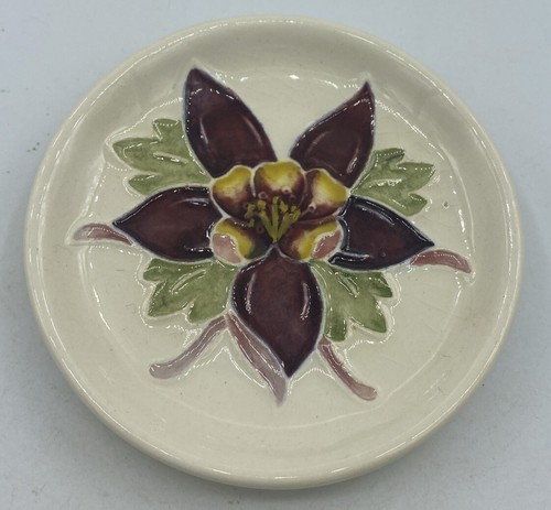 Vintage MOORCROFT Floral Pin Dish England 3" - Flawless Condition - Picture 3 of 3