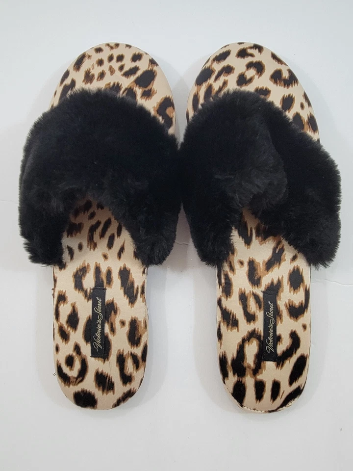 Zapatillas sin cordones Victoria’s Secret con estampado de leopardo satinado piel sintética talla grande Foto 3 de 4
