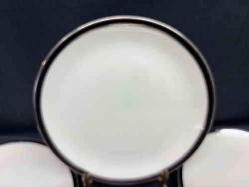 American Manor China "EBONY" by Shenango ~ Set of 4 ~ Salad Plates ~ 8 1/4" - Picture 2 of 8