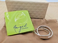 Hagit Gorali Sterling 925 Together Forever Interlocking Sz 8 Rolling Ring-8 Gram