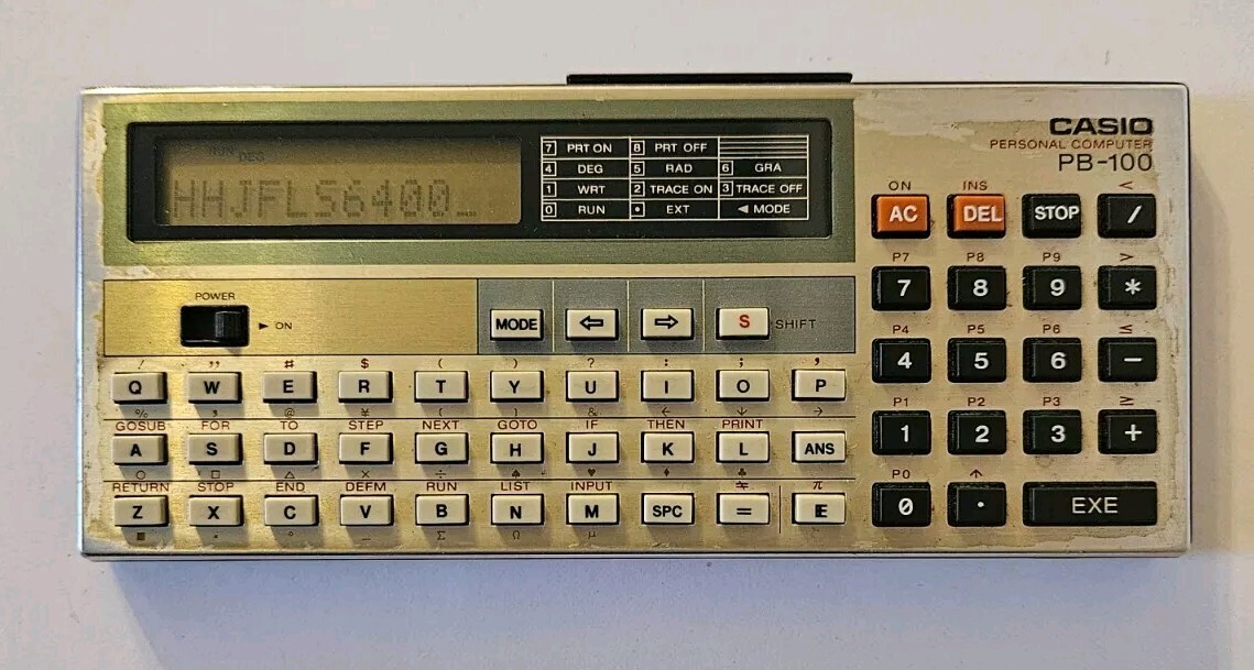 ポケコン CASIO PB‐100 VINTAGE CASIO PB-100 Mini Personal Pocket Computer Basic