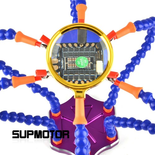 Soldering FPV Welding Tool Helping Hand w/6pcs Flexible Arms Magnifying Glass - Picture 3 of 5