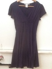 American Rag Cie Juniors M Dress Navy Blue Ribbed Faux Wrap V Neck Medium