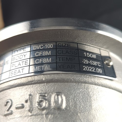 Original Hauptventil DVC-100 Wafer Typ Rückschlagventil 2" CF8M Gehäuse Metallsitz 150# - Bild 3 von 6