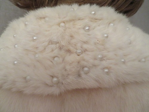 Saks Fifth Avenue Christian Dior Ermine Fur Long Maxi Coat Sz S M Pearl Beaded - Picture 9 of 12