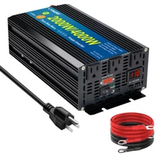 2000W 4000W Peak Pure Sine Wave Power Inverter DC 12V to AC 110V LED UPS RV