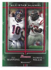2009 Bowman Draft Football *All-Star Alumni Combos* #AAC2 E Manning-P Willis