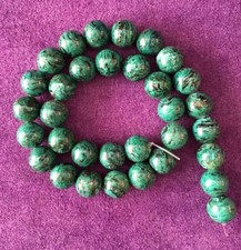 CHRYSOCOLLA BEADS 12MM ROUND - NOT ENHANCED - BLUISH GREEN - GORGEOUS 