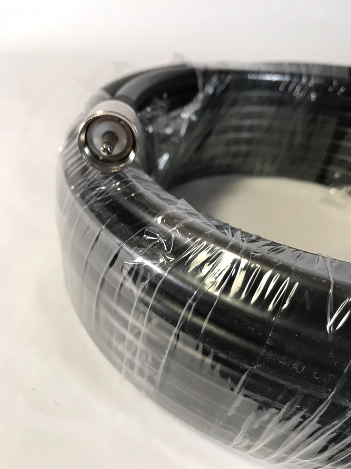 ¡¡HECHO EN EE. UU.!! CABLE COAXIAL COAXIAL DE PÉRDIDA ULTRA BAJA LMR-400 50 FT con MACHO PL-259 CB HAM Foto 3 de 3