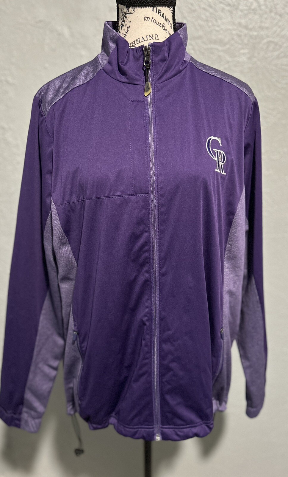 antigua womans size xl colorado rockies purple jacket